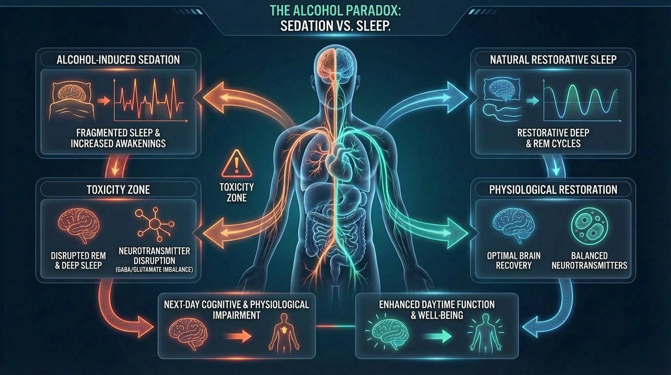 Alcohol impact on sleep visual