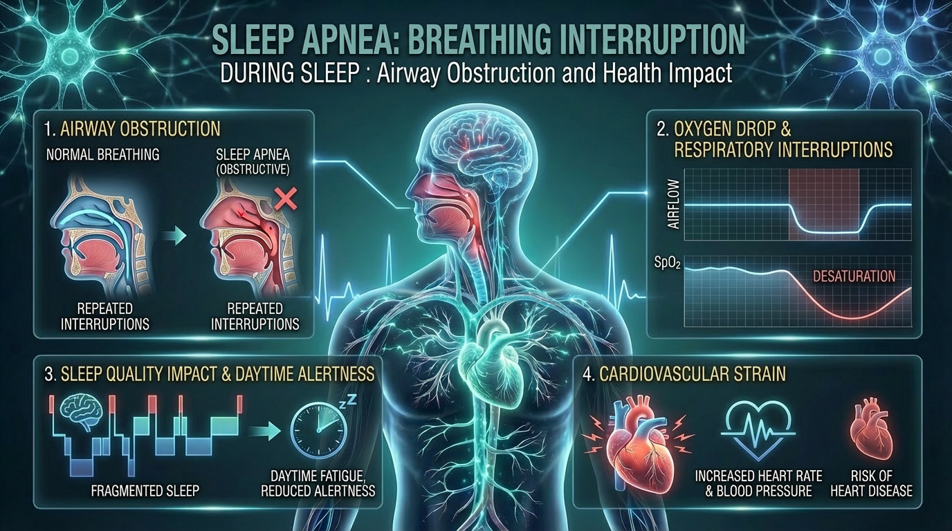 Sleep apnea and respiratory instability visual